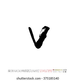 Alphabet & number / handwriting - vector