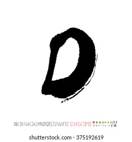 Alphabet & number / handwriting - vector
