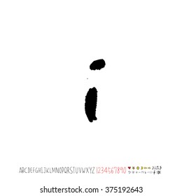 Alphabet & number / handwriting - vector