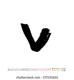 Alphabet & number / handwriting - vector