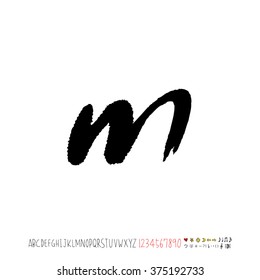 Alphabet & number / handwriting - vector