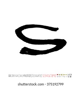 Alphabet & number / handwriting - vector