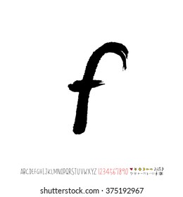 Alphabet & number / handwriting - vector