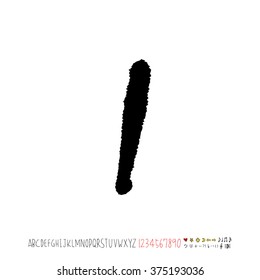 Alphabet & number / handwriting - vector