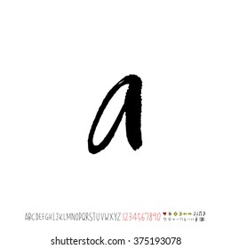 Alphabet & number / handwriting - vector