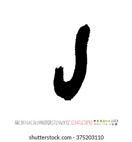Alphabet & number / handwriting - vector
