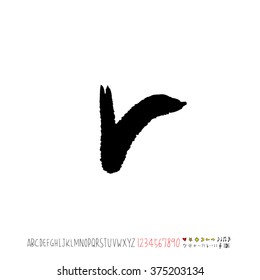 Alphabet & number / handwriting - vector