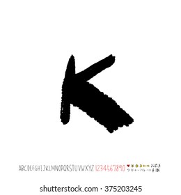Alphabet & number / handwriting - vector