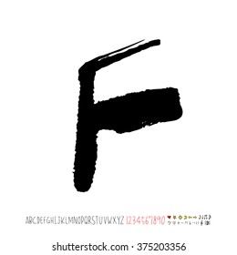 Alphabet & number / handwriting - vector