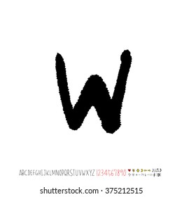 Alphabet & number / handwriting - vector