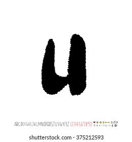 Alphabet & number / handwriting - vector