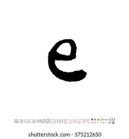 Alphabet & number / handwriting - vector