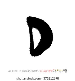 Alphabet & number / handwriting - vector