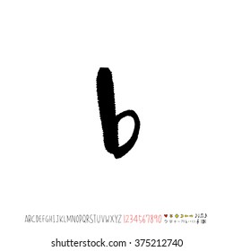 Alphabet & number / handwriting - vector