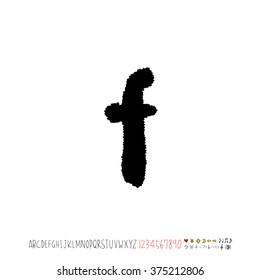 Alphabet & number / handwriting - vector