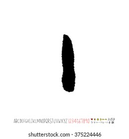 Alphabet & number / handwriting - vector