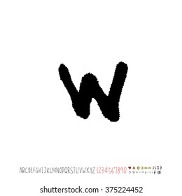 Alphabet & number / handwriting - vector