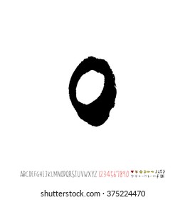Alphabet & number / handwriting - vector