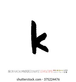 Alphabet & number / handwriting - vector