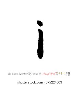 Alphabet & number / handwriting - vector