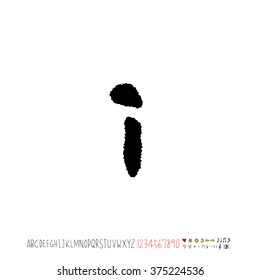 Alphabet & number / handwriting - vector