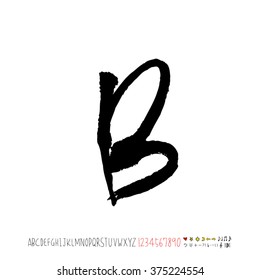 Alphabet & number / handwriting - vector