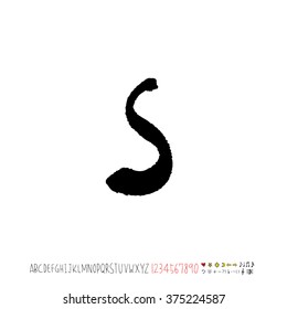 Alphabet & number / handwriting - vector
