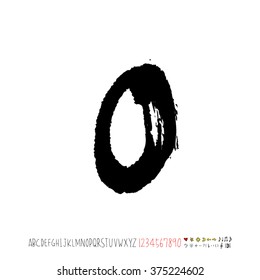 Alphabet & number / handwriting - vector