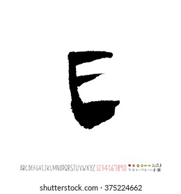 Alphabet & number / handwriting - vector