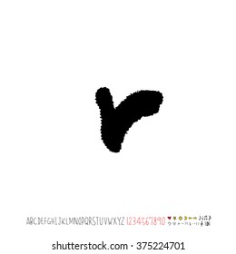Alphabet & number / handwriting - vector