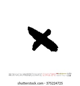 Alphabet & number / handwriting - vector