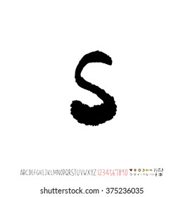 Alphabet & number / handwriting - vector