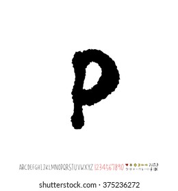 Alphabet & number / handwriting - vector