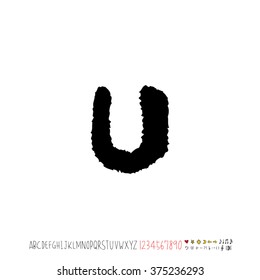 Alphabet & number / handwriting - vector