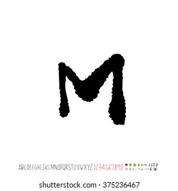 Alphabet & number / handwriting - vector