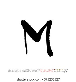 Alphabet & number / handwriting - vector