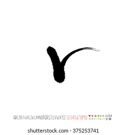 Alphabet & number / handwriting - vector