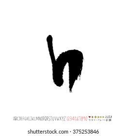 Alphabet & number / handwriting - vector