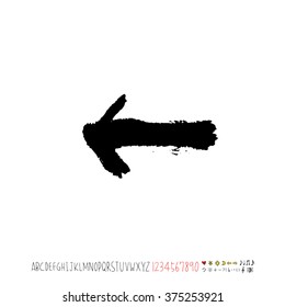 Alphabet & number / handwriting - vector