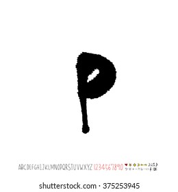 Alphabet & number / handwriting - vector
