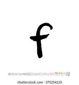Alphabet & number / handwriting - vector