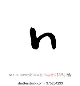 Alphabet & number / handwriting - vector