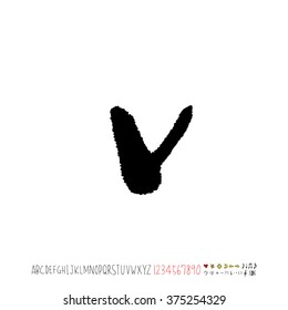 Alphabet & number / handwriting - vector