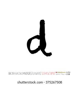 Alphabet & number / handwriting - vector