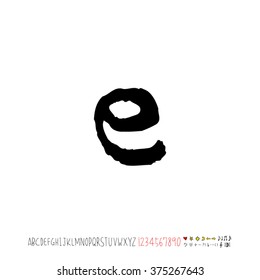 Alphabet & number / handwriting - vector