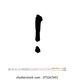Alphabet & number / handwriting - vector