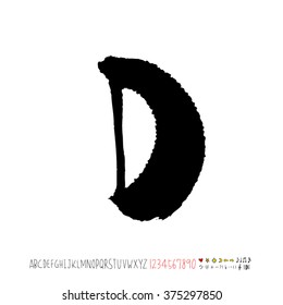 Alphabet & number / handwriting - vector