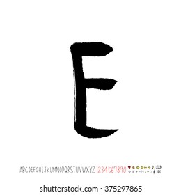 Alphabet & number / handwriting - vector