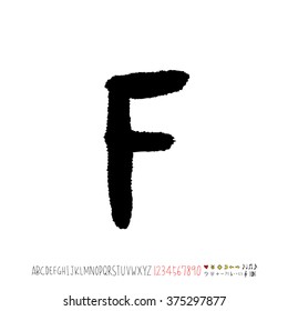 Alphabet & number / handwriting - vector