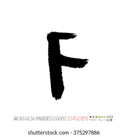 Alphabet & number / handwriting - vector